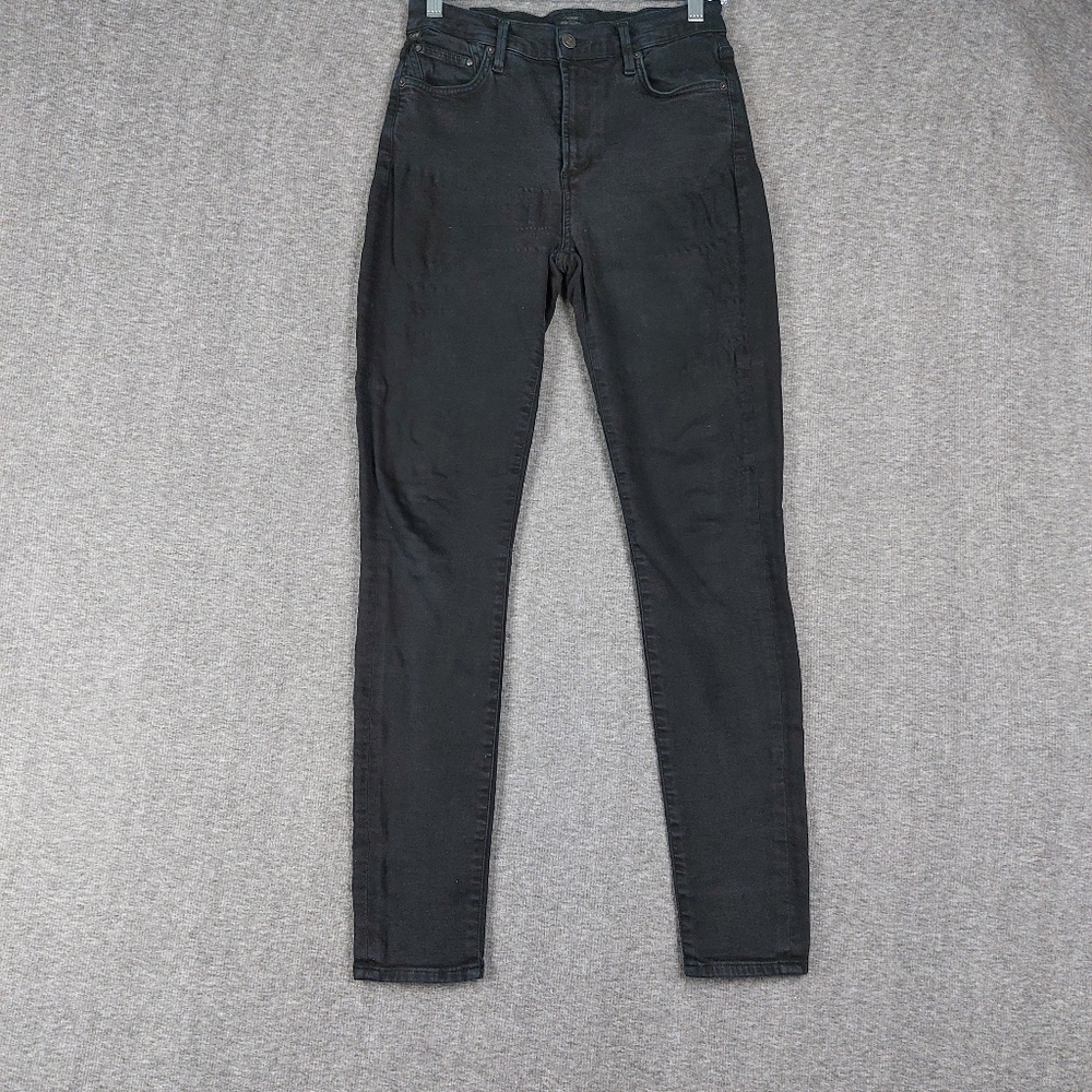 CITIZENS OF HUMANITY JEANS WOMENS BLACK ROCKET MID RISE SKINNY DENIM PANTS SZ 27